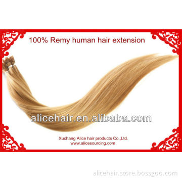 Wholesale price remy full head I tip human hair extension